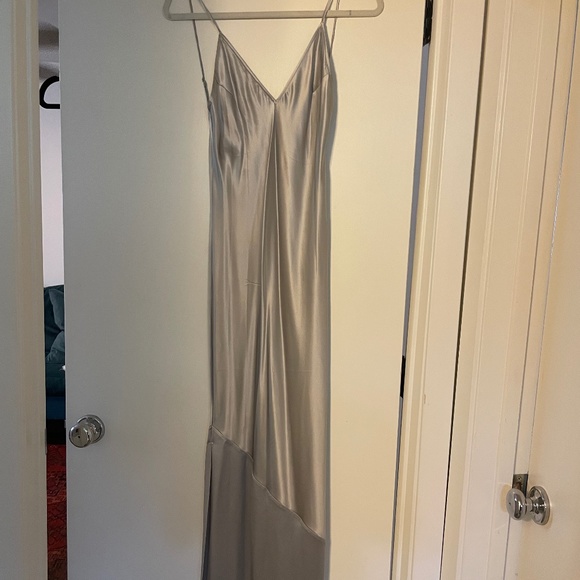 Fleur du Mal Dresses & Skirts - Fleur du Mal Silk Bias Dress Platinum size 2